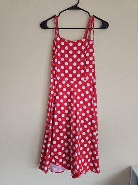 Red and White Polka Dot Rockabilly Dress